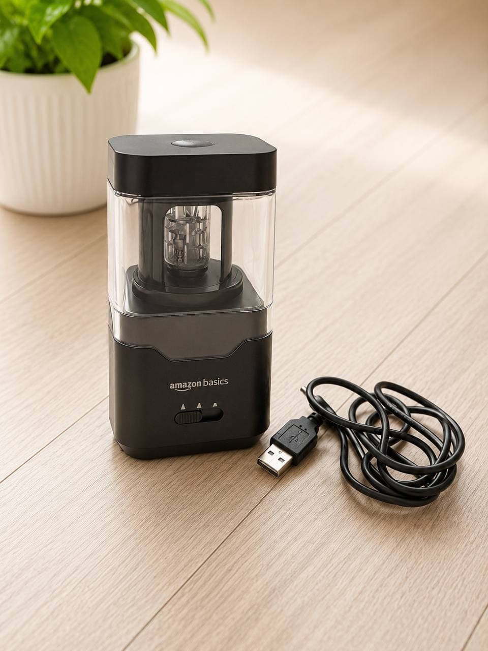 Электрическая автоматическая точилка для карандашей с USB-подключением, черная