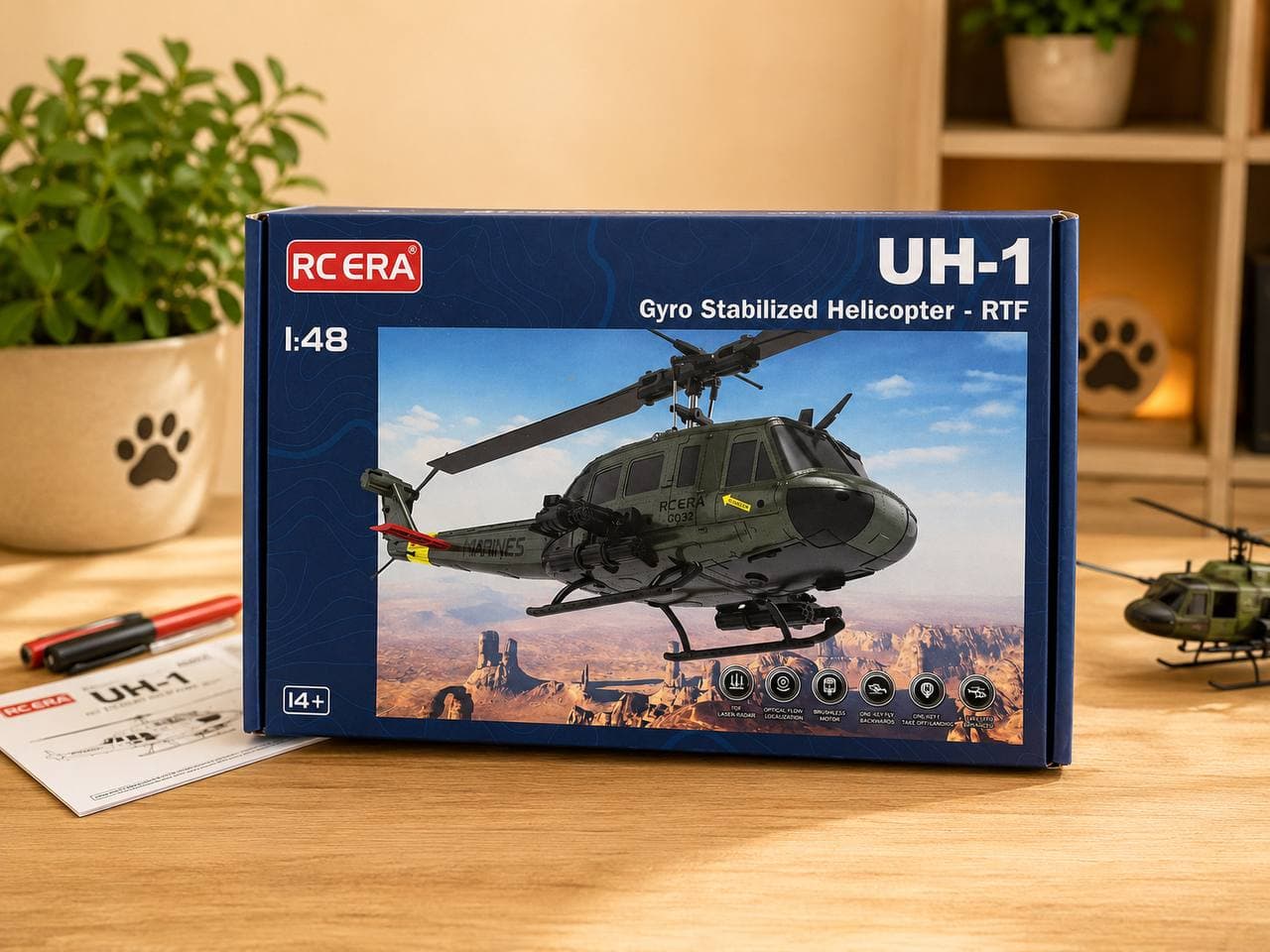 Helikopter RC ERA UH-1 1:48 – Zdalnie Sterowany | RTF | Żyroskop | LED