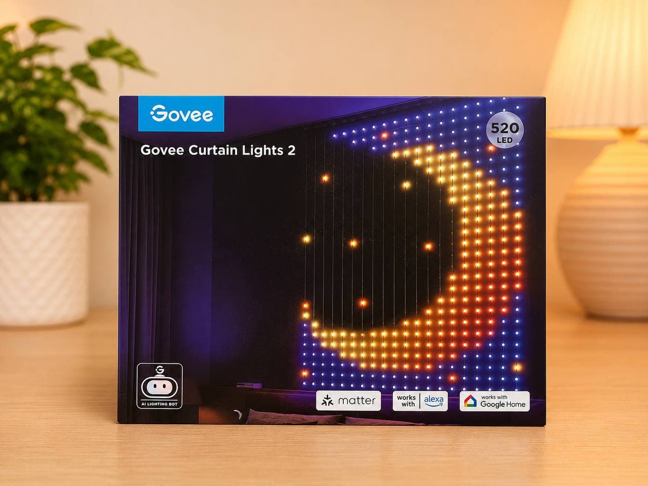 Govee Curtain Lights 2 H70B3 — интеллектуальная светодиодная занавеска RGBIC 1,5×2 м