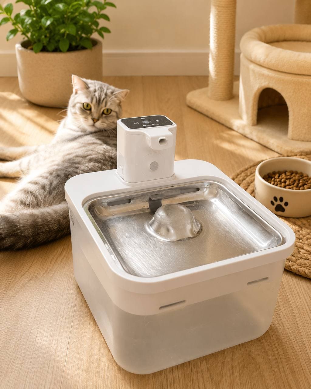 DownyPaws FURSINK Cat and Dog Fountain – Automatic Water Dispenser